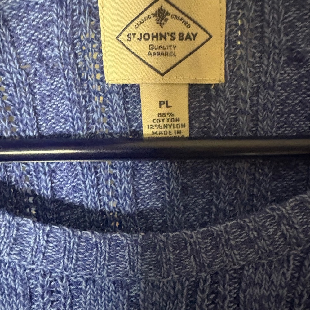 🛑LAST CHANCE🛑 St. John's Bay Blue Ribbed Women's Sweater NWOT - Picture 2 of 6
